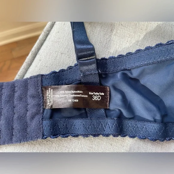 Navy Lace Bra - Picture 3 of 3